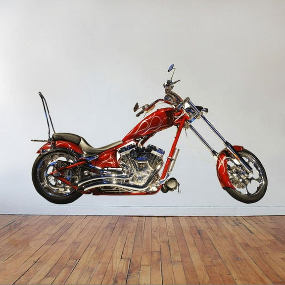 Wallhogs Motorcycle V Cutout Wall Decal