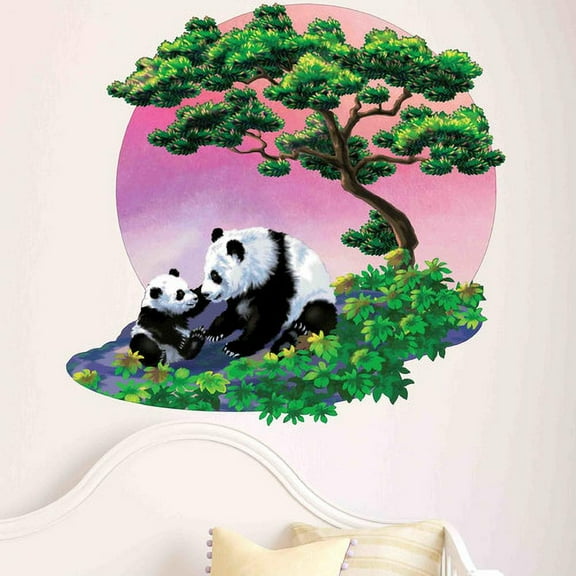 Wallhogs Panda and Cub Cutout Wall Decal