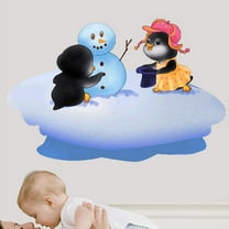 Wallhogs Pengiuns and Frosty Wall Decal