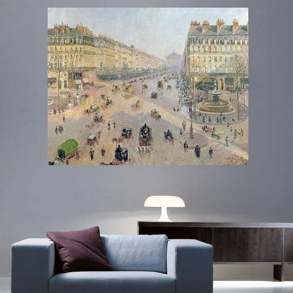 Wallhogs ''Pissarro the Avenue de L'Opera'' (1880) Glossy Poster