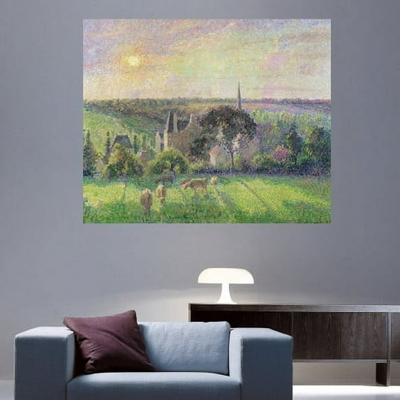 Wallhogs ''Pissarro the Church and Farm of Eragny'' (1895) Glossy Poster