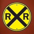 thumbnail image 1 of Wallhogs Railroad Crossing Sign Wall Decal, 1 of 2