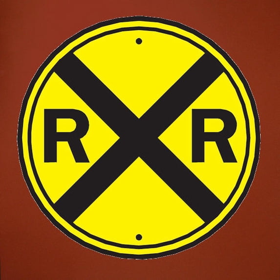 Wallhogs Railroad Crossing Sign Wall Decal