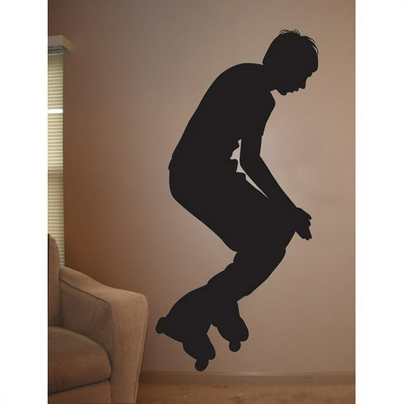 Wallhogs Roller Blade Silhouette II Cutout Wall Decal