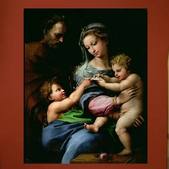 Wallhogs Sanzio The Virgin of The Rose (16th) Poster Wall Mural