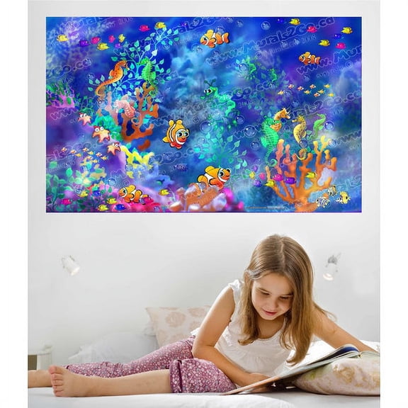 Wallhogs Seahorses Wall Mural