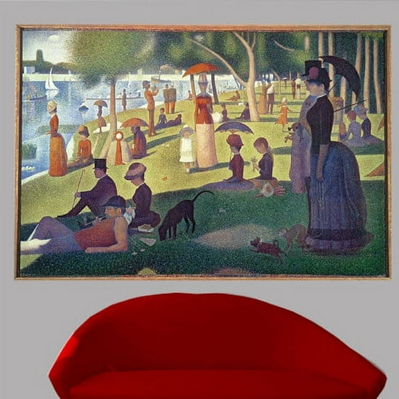Wallhogs Seurat Sunday Afternoon on The Island of La Grande Jatte (1884) Poster Wall Mural
