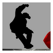 Wallhogs Skateboard Silhouette V Cutout Wall Decal