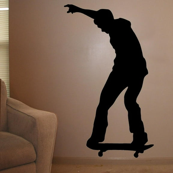 Wallhogs Skateboard Silhouette VI Cutout Wall Decal