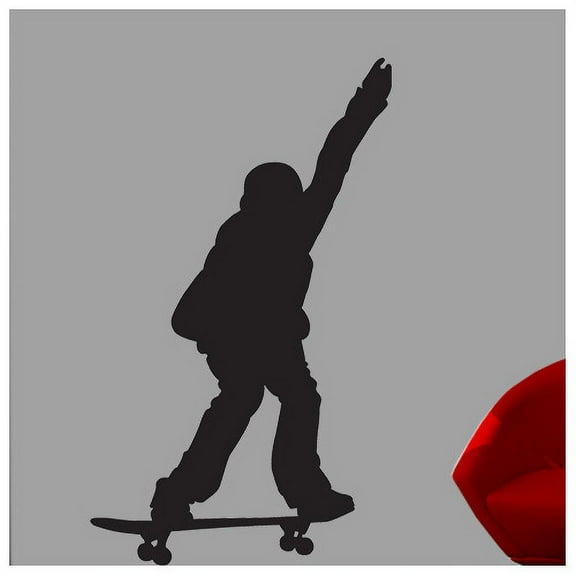 Wallhogs Skateboard Silhouette X Cutout Wall Decal