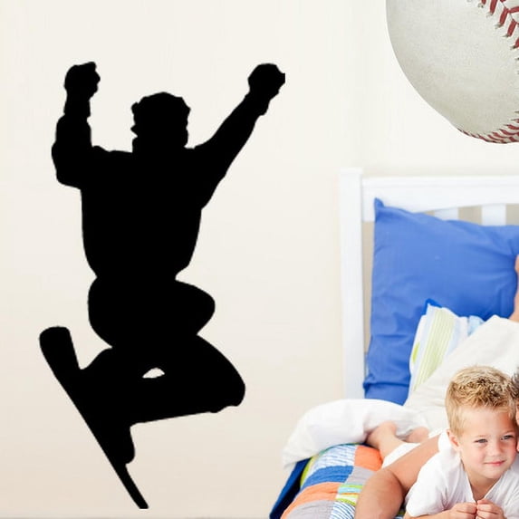 Wallhogs Snowboard Silhouette Cutout Wall Decal