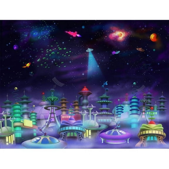 Wallhogs Space City Glossy Poster