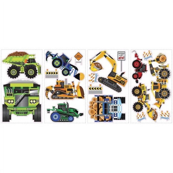 Wallhogs Speed Limit Construction Vehicle Wall Decal