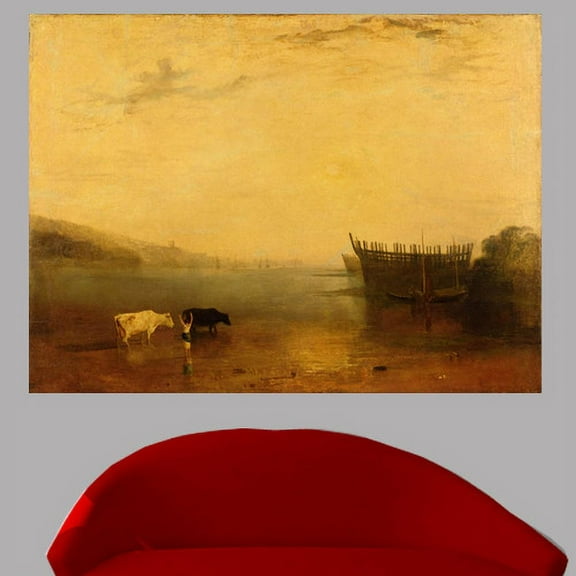 Wallhogs Turner Teignmouth Harbour (1812) Wall Mural