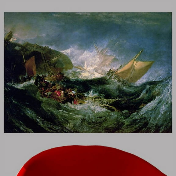 Wallhogs Turner Wreck of a Transport Ship Wall Mural