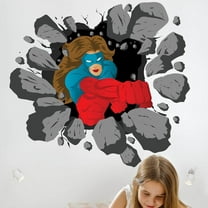 Wallhogs Winn Lady Hero Busting Out Cutout Wall Decal