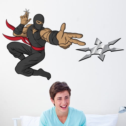 Wallhogs Winn Ninja Shuriken Cutout Wall Decal