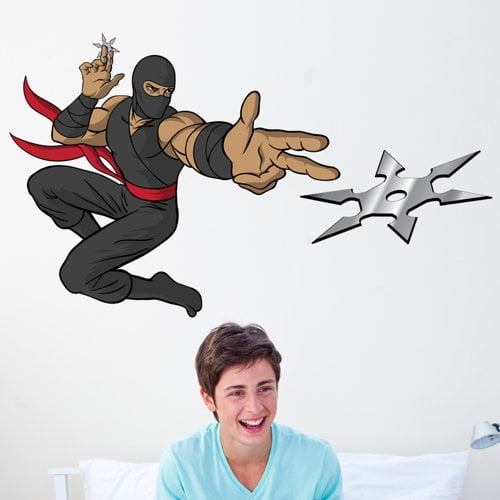 Wallhogs Winn Ninja Shuriken Cutout Wall Decal
