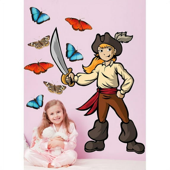 Wallhogs Winn Pirate Girl II Cutout Wall Decal