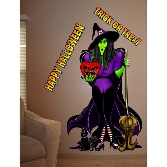 Wallhogs Woody's Digital Art Standing Witch Wall Decal