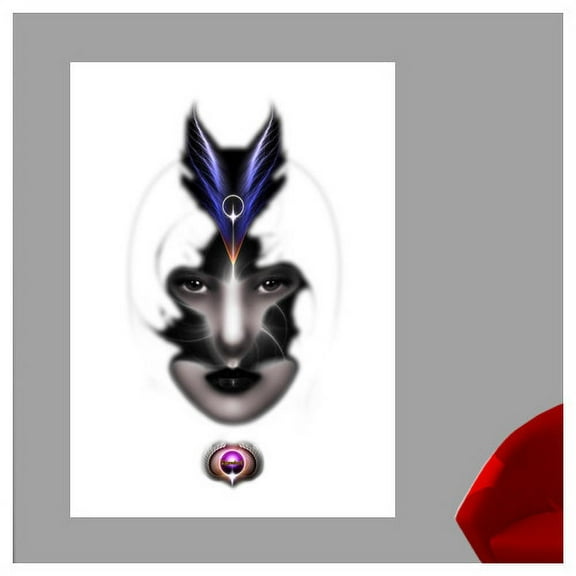 Wallhogs Xzendor7 Angel Eyes Wings of Wing White Wall Mural