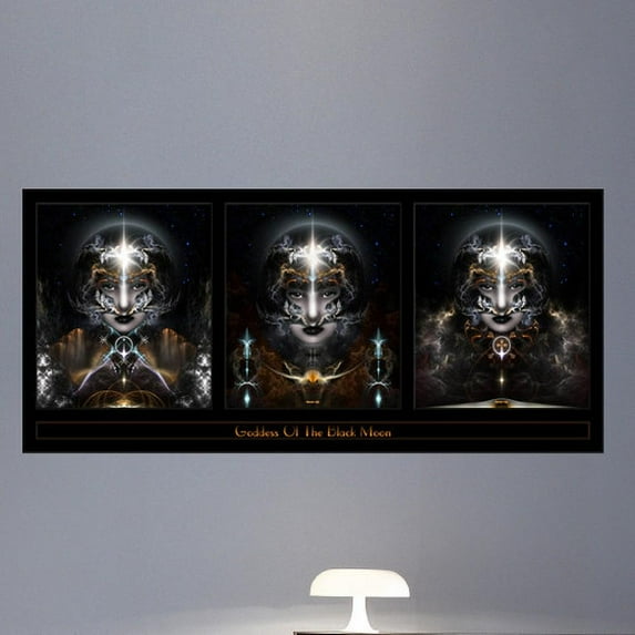 Wallhogs Xzendor7 Goddess of The Black Moon Triple Wall Mural