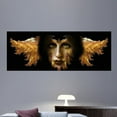 thumbnail image 1 of Wallhogs Xzendor7 Gold Girl Fractal Feather Fluff Carved Wall Mural, 1 of 2