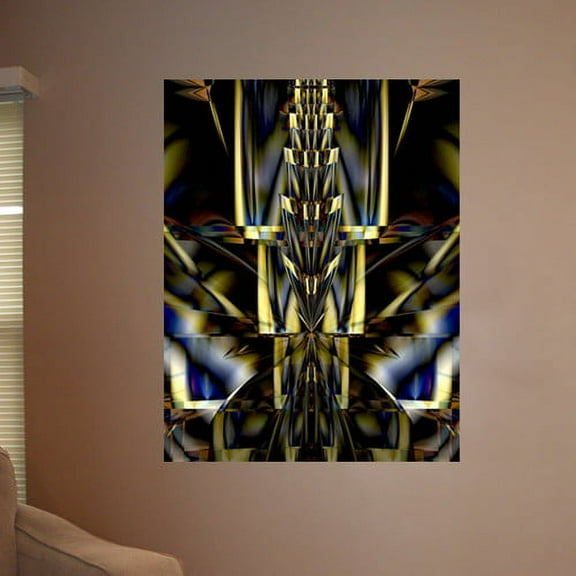 Wallhogs Xzendor7 Spire of Gold and Cobalt Blue Center Cut Wall Mural