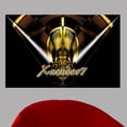 thumbnail image 1 of Wallhogs Xzendor7 V-Shaped Elliptical Golden Spheres Wall Mural, 1 of 2