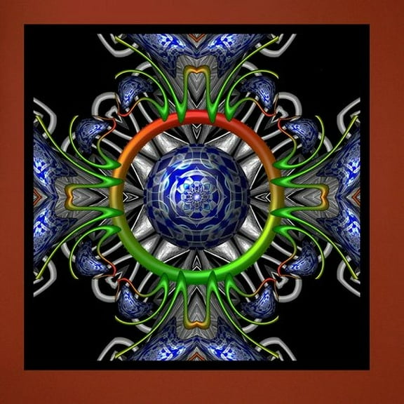 Wallhogs Xzendor7 Warped Fractal Collage IsoSil Wall Mural