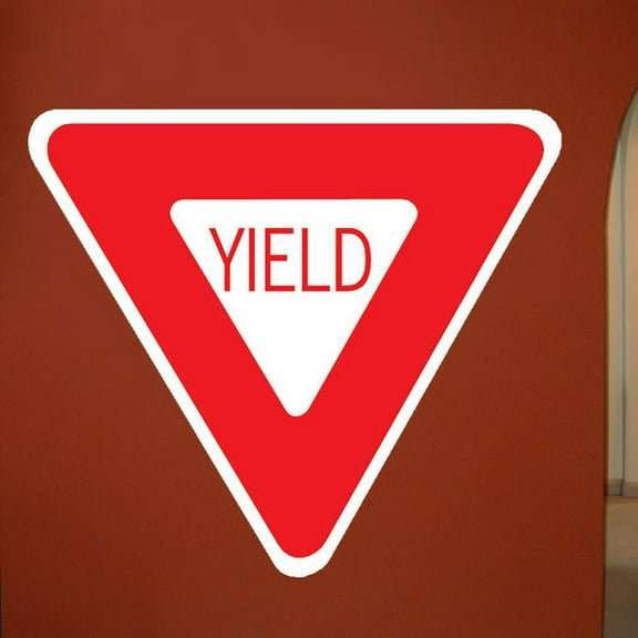 Wallhogs Yield Sign Wall Decal