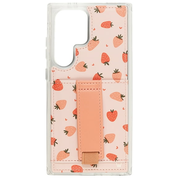 Walli Cases Berry Bliss Phone Case with Wallet and Finger Strap