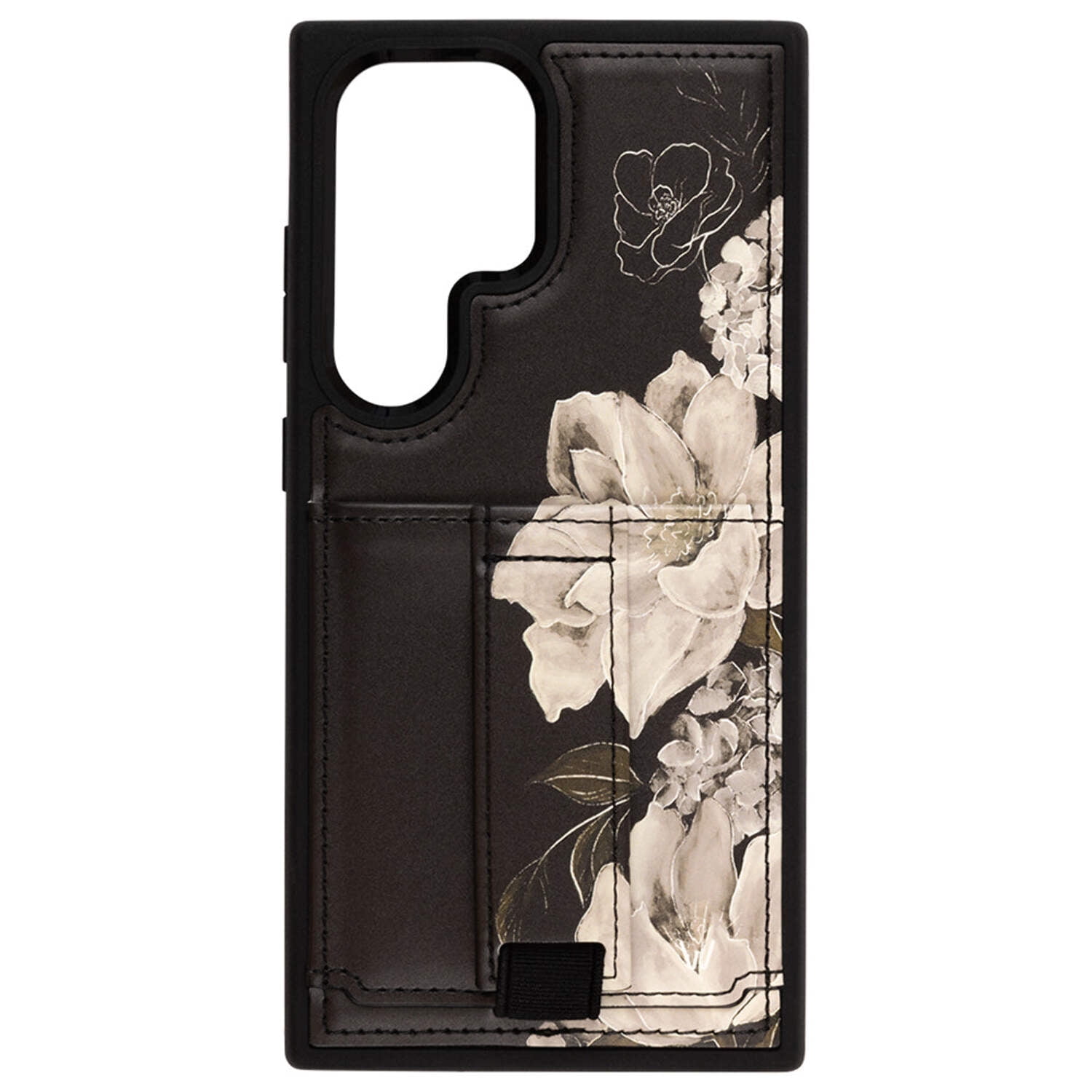 Walli Cases Dusky Bloom Phone Case with Wallet and Finger Strap