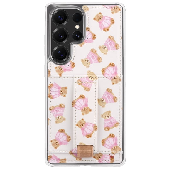 Walli Cases Samsung S26 Ultra Phone Case with Wallet and Finger Strap - Teddy
