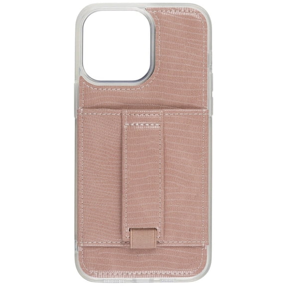 Walli Cases iPhone 11 Pro Max Phone Case with Wallet and Finger Strap - Pink Python
