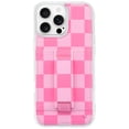 thumbnail image 1 of Walli Cases iPhone 16 Pro Max Phone Case with Wallet and Finger Strap - Bubblegum Check, 1 of 5