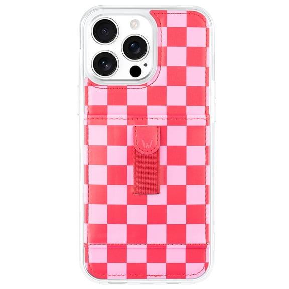 Walli Cases iPhone 17 Sport Case with Wallet and Finger Strap - Raspberry Rush