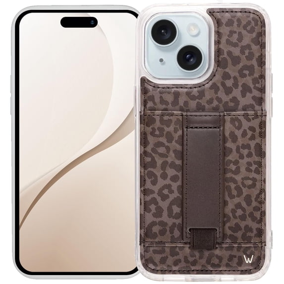 Walli Cases for iPhone 15 Plus Aesthetic Wallet Phone Case Card Holder, Securely Holds up to 2 Cards - Cute, Trendy Phone Cover for Women, fits iPhone 15 Plus, with Kickstand & Finger Strap