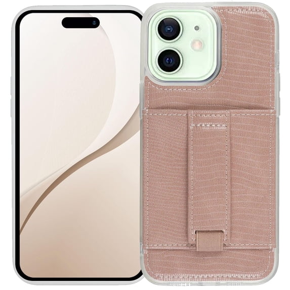 WALLI Cases for iPhone 12/12 Pro Case Aesthetic Wallet Phone Case Card Holder, Securely Holds up to 2 Cards - Cute, Trendy Phone Cover for Women, fits iPhone 12/12 Pro, with Kickstand & Finger Strap