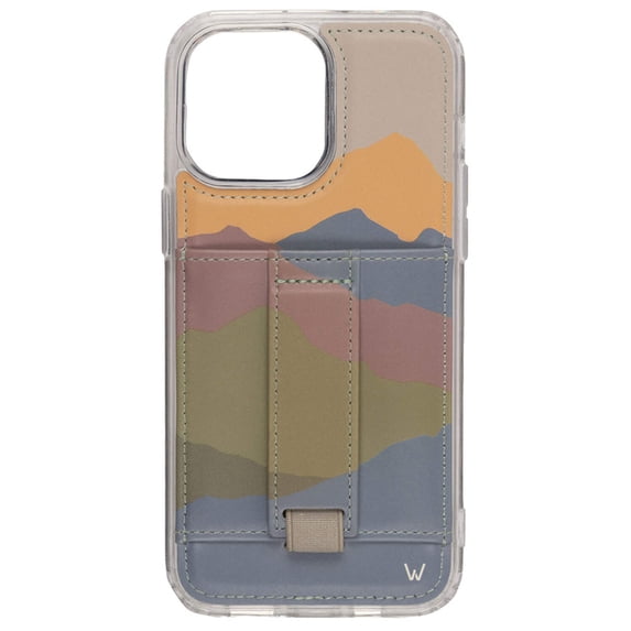 Walli Cases iPhone 13 Pro Max Phone Case with Wallet and Finger Strap - Mountain Magic