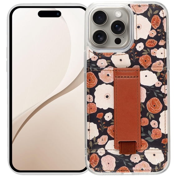 WALLI CASES for iPhone 12 Pro Max Case Aesthetic Wallet Phone Case Card Holder, Securely Holds up to 2 Cards - Cute, Trendy Phone Cover for Women, fits iPhone 12 Pro Max, w/ Kickstand & Finger Strap