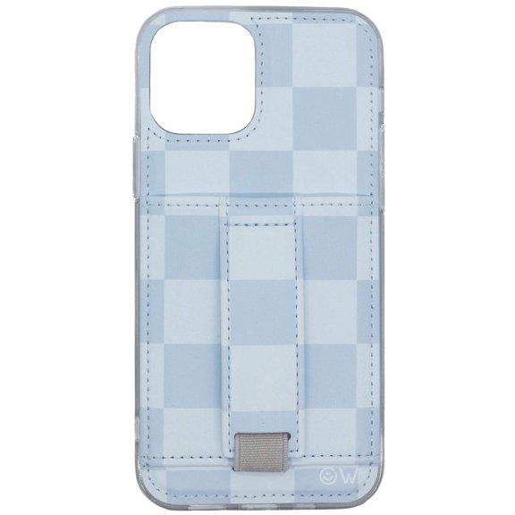 Walli Cases Blue Check by Fullmhouse Phone Case for iPhone 11 Pro Max with Wallet, Kickstand & Finger Strap