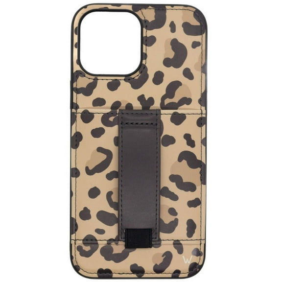 Walli Cases Brown Leopard Phone Case for iPhone 11 Pro with Wallet, Kickstand, and Finger Strap