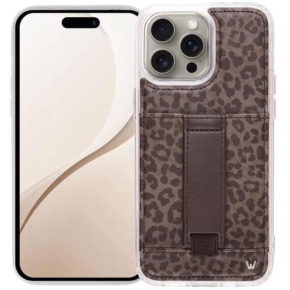 Walli Cases for iPhone 16 Pro Case Aesthetic Wallet Phone Case Card Holder, Securely Holds up to 2 Cards - Cute, Trendy Phone Cover for Women, fits iPhone 16 Pro, with Kickstand & Finger Strap