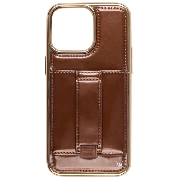 Walli Cases Cherry Lacquer Phone Case for iPhone 16 with Wallet, Kickstand, and Finger Strap