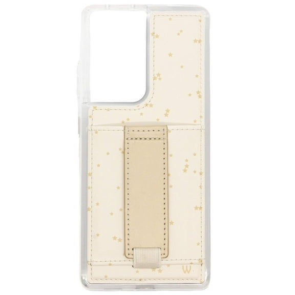 Walli Cases Tropical Palms Phone Case for Samsung S21 Ultra with Wallet, Kickstand, and Finger Strap