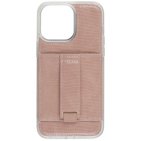 Walli Cases iPhone 11 Pro Phone Case with Wallet and Finger Strap - Pink Python