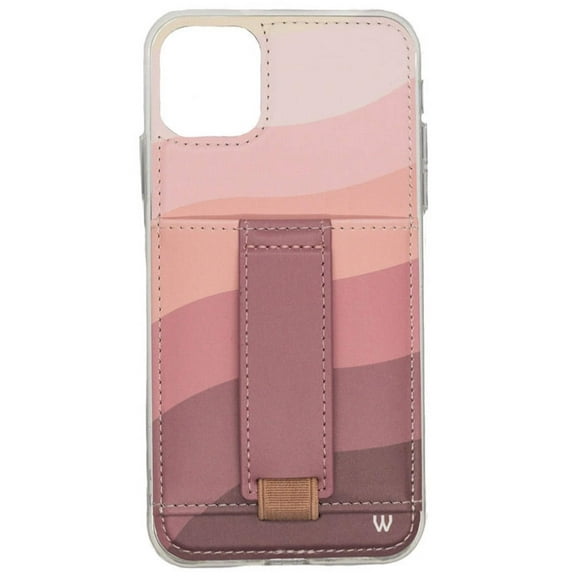 Walli Cases Shades of Plum Phone Case for iPhone 11 Pro with Wallet, Kickstand, and Finger Strap