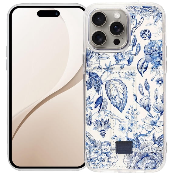 Walli Cases for iPhone 15 Pro Case Aesthetic Wallet Phone Case Card Holder, Securely Holds up to 2 Cards - Cute, Trendy Phone Cover for Women, fits iPhone 15 Pro, with Kickstand & Finger Strap