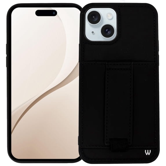 Walli Cases for iPhone 16 Plus Case Aesthetic Wallet Phone Case Card Holder, Securely Holds up to 2 Cards - Cute, Trendy Phone Cover for Women, fits iPhone 16 Plus, with Kickstand & Finger Strap